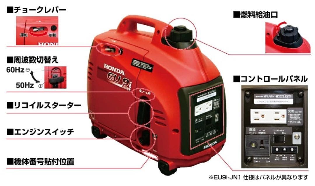 ホンダEU9i /インバーター発電機 ガソリン/新品未開封/化粧箱入り/