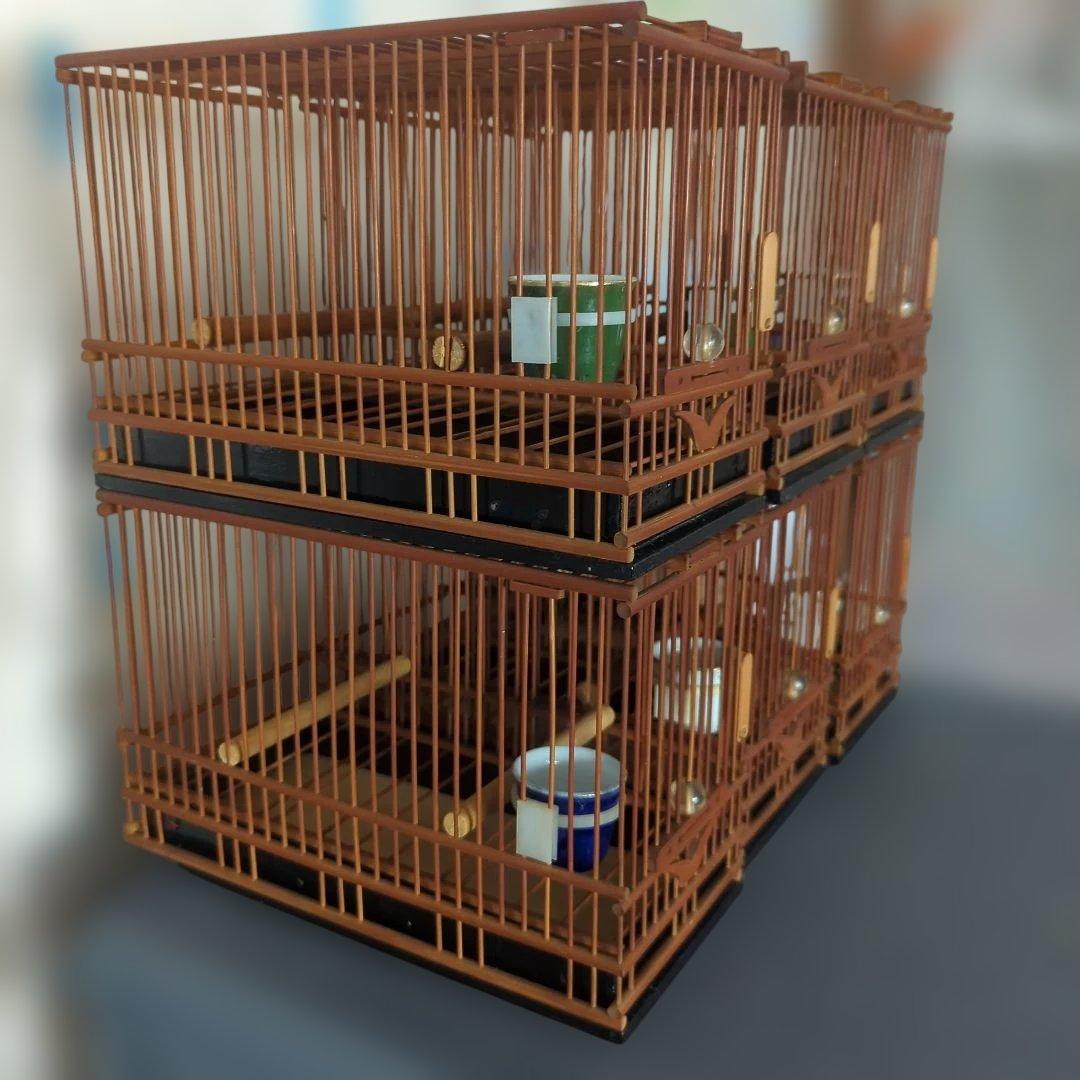 鳥籠６個セット　6羽用桶。