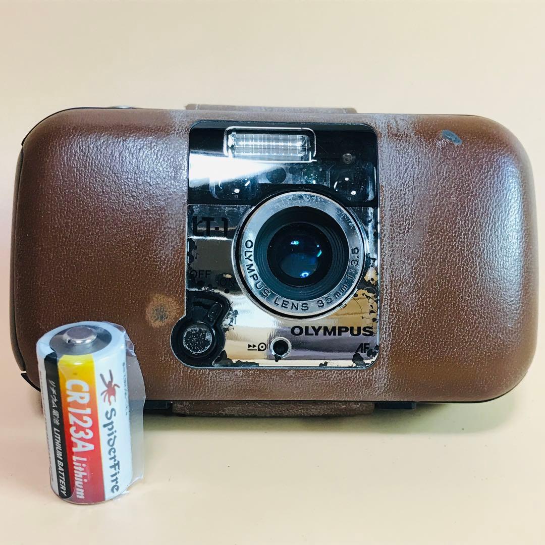 完動品 OLYMPUS LT-1 ＋電池 オリンパス ブラウン フィルムカメラ