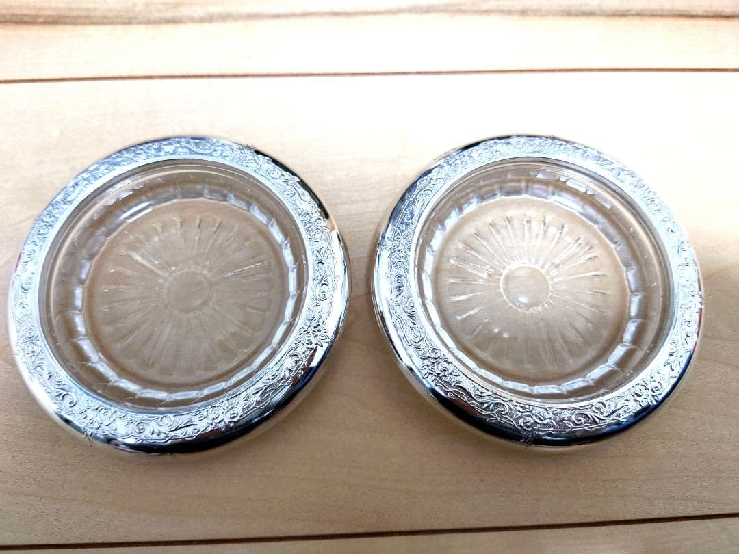 【新品】純銀製♦️銀細工 純銀コースター 　SILVER 4個セット