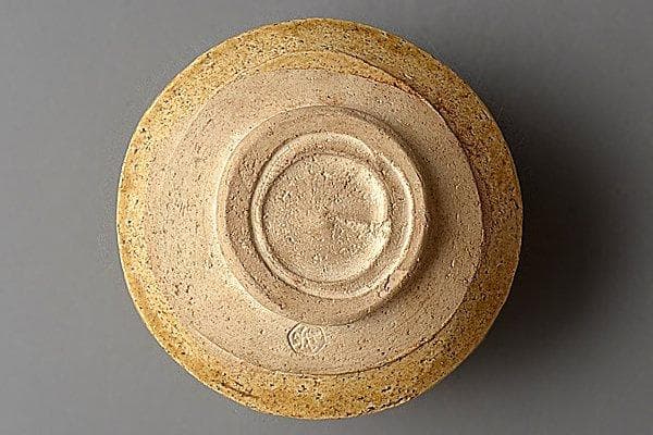 u613【】茶道具　山口茂　黄瀬戸茶碗 共箱
