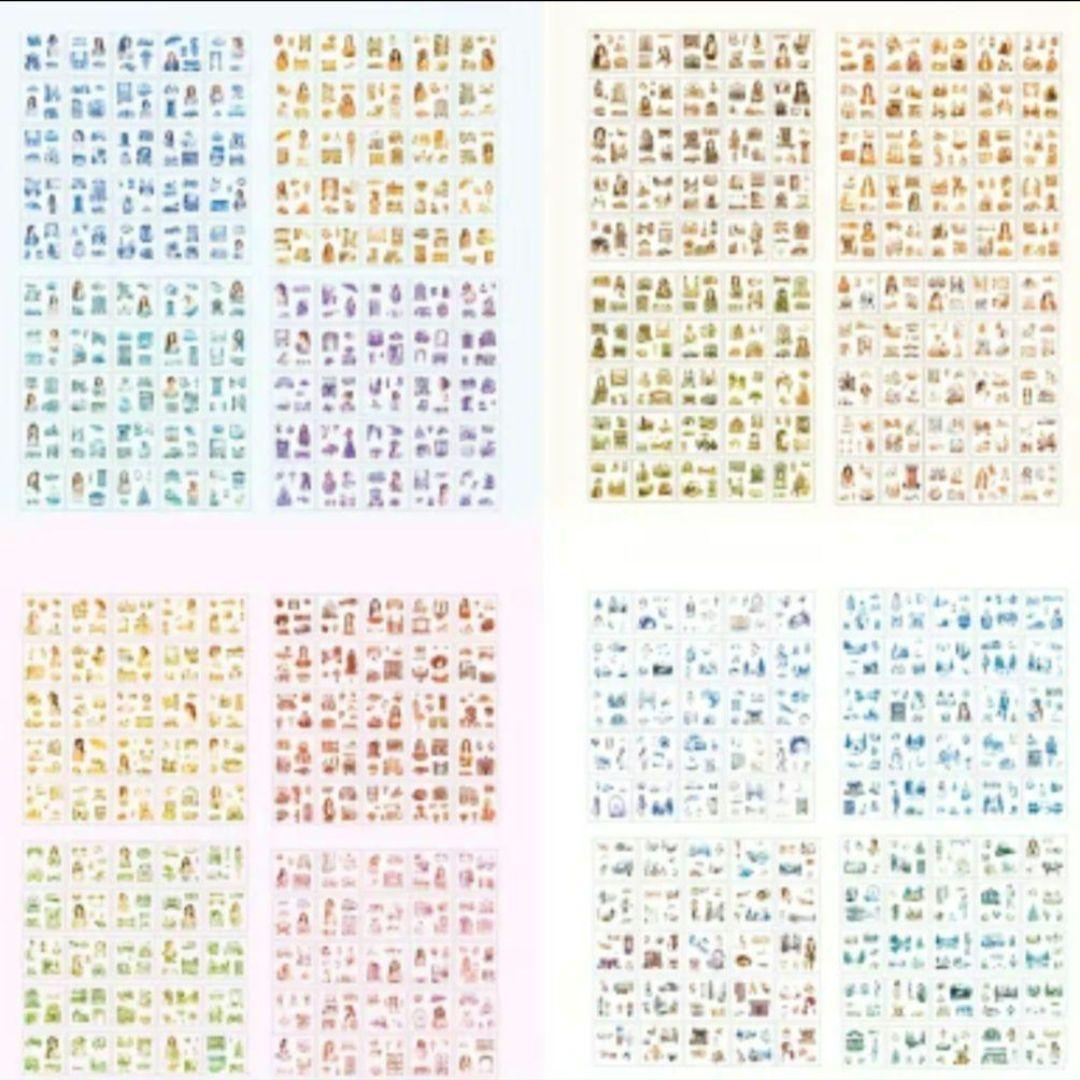 値下げ　コラージュ　PETテープ　箱入りステッカー10点