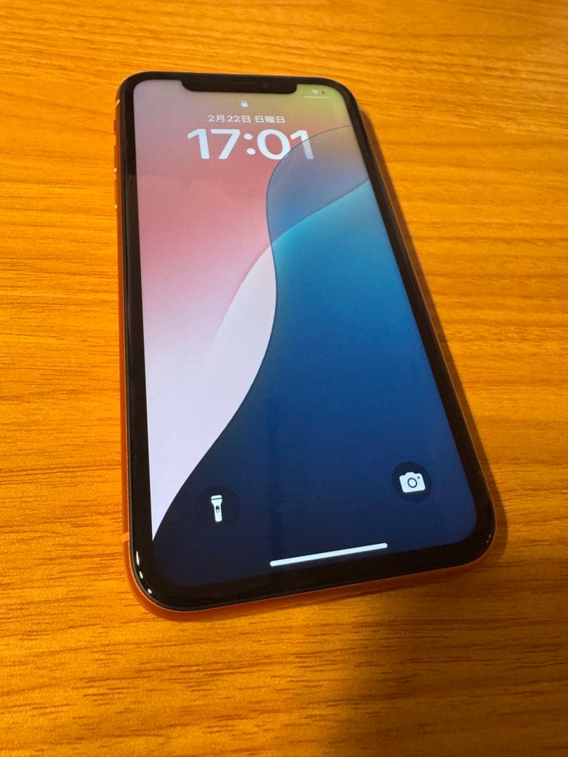 Apple iPhone XR オレンジ 100%バッテリー 128GB