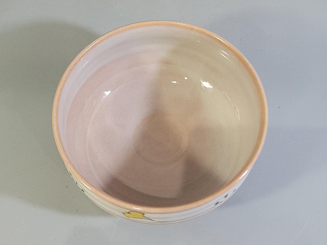茶道具 奈良 赤膚焼 人形絵 茶碗 未使用 A541