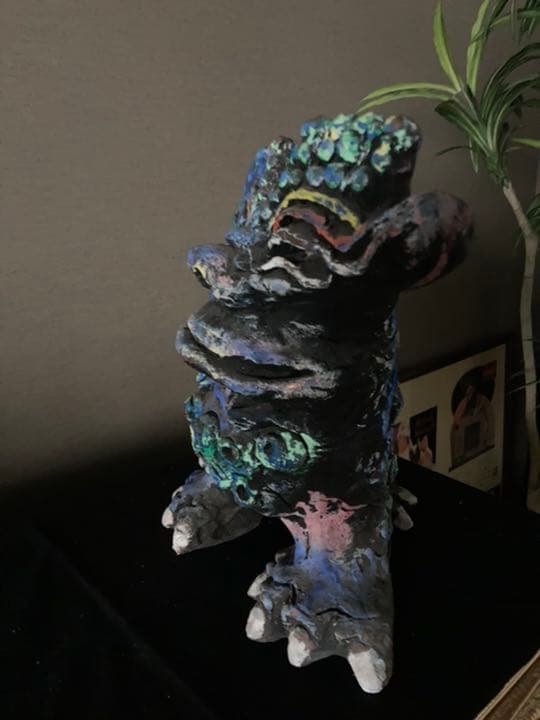 石垣島シーサー(大)ペア／作家物・43cm