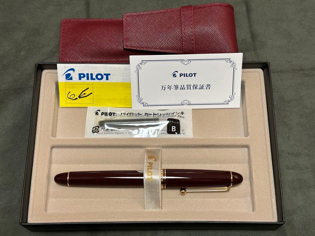 PILOT 万年筆 カスタム 742 ディープレッド　細字