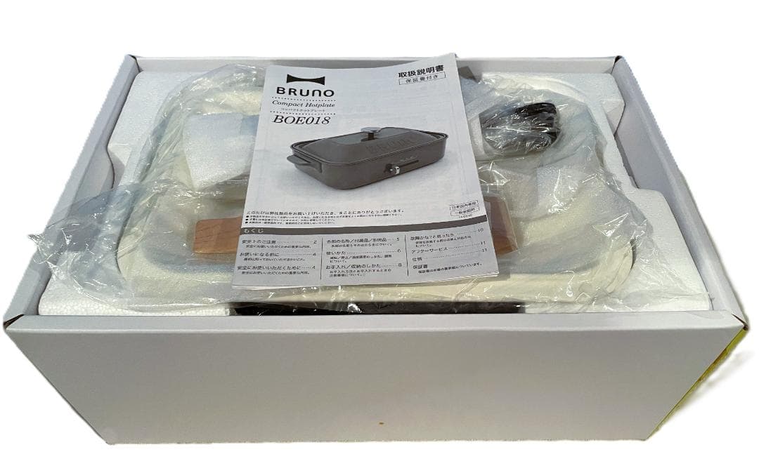 新品未使用　BRUNO・ブルーノ コンパクトホットプレート　BOE018-WH