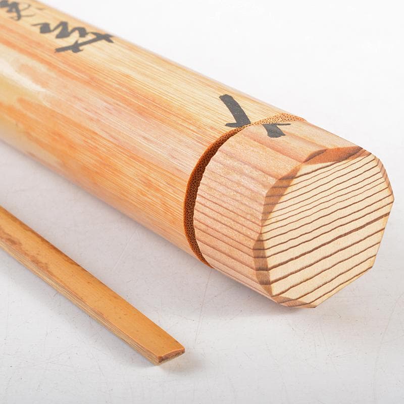 茶道具　宗泰作　茶杓　銘「苔清水」　共筒　紫野松長剛山極め箱　C　R5160