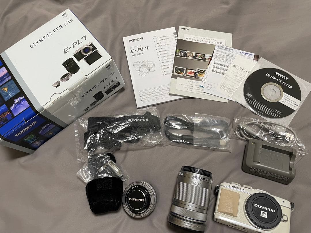 OLYMPUS PEN E-PL7 ホワイト ダブルレンズキット
