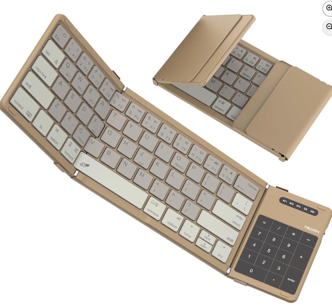 折りたたみ式Bluetoothキーボード テンキー付き