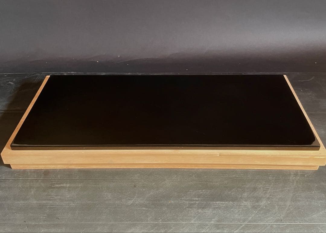 【美品】「母」 輪島塗 長板 一双 塗師 宇太郎 共箱 炉 風炉 （219F①）