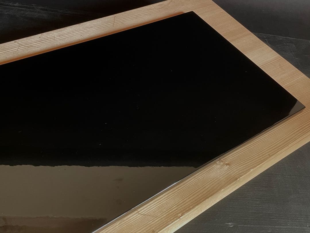 【美品】「母」 輪島塗 長板 一双 塗師 宇太郎 共箱 炉 風炉 （219F①）