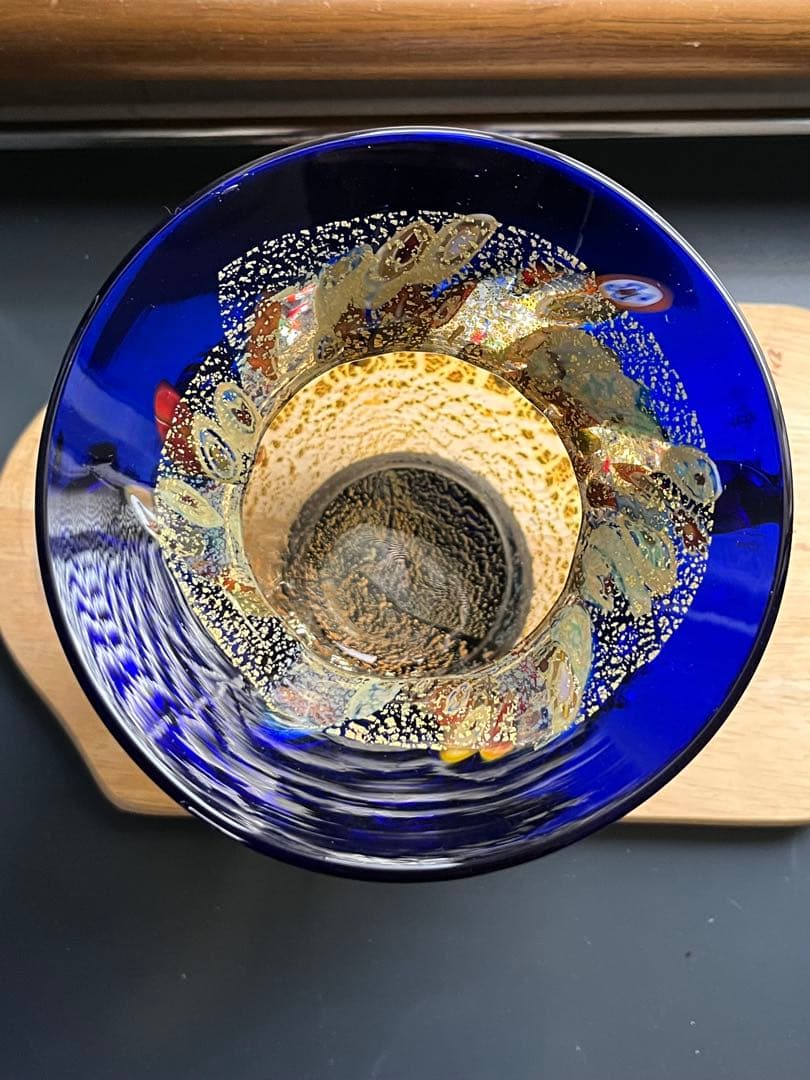 イタリア　ムラーノガラス　花瓶　フラワースタンド　中古品