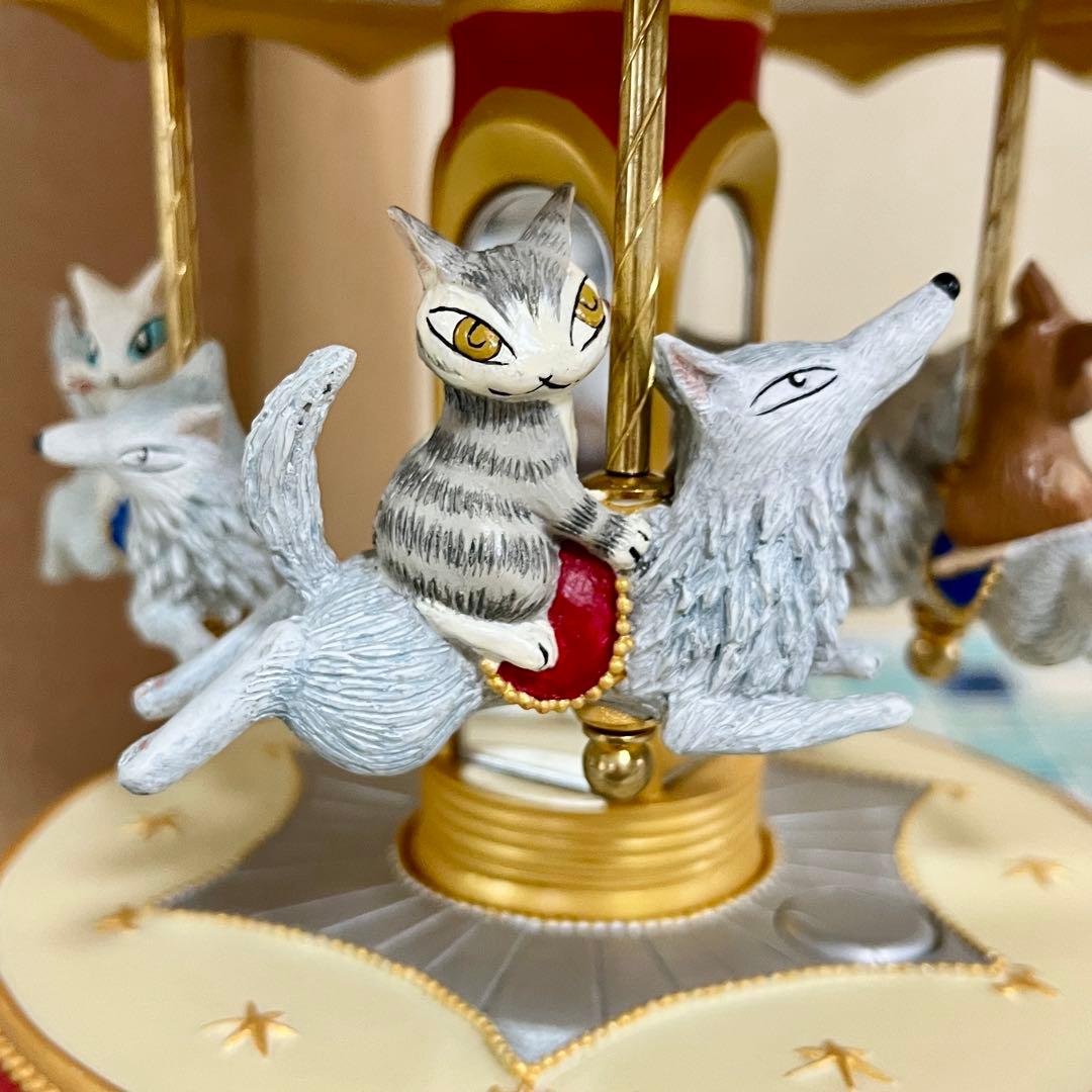 【同梱割引あり】わちふぃーるど メリーゴーランドオルゴール ダヤン 美品