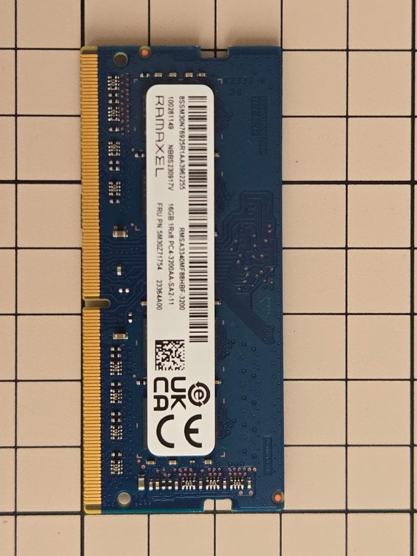 RAMAXEL メモリ PC4-3200 16GB 作動品