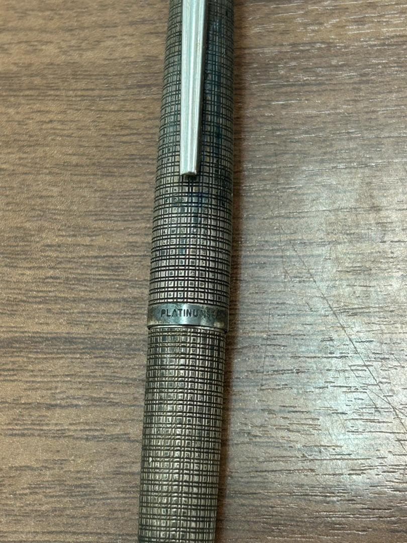 【C】PLATINUM 万年筆　18KWG　 細字タイプ　筆記具