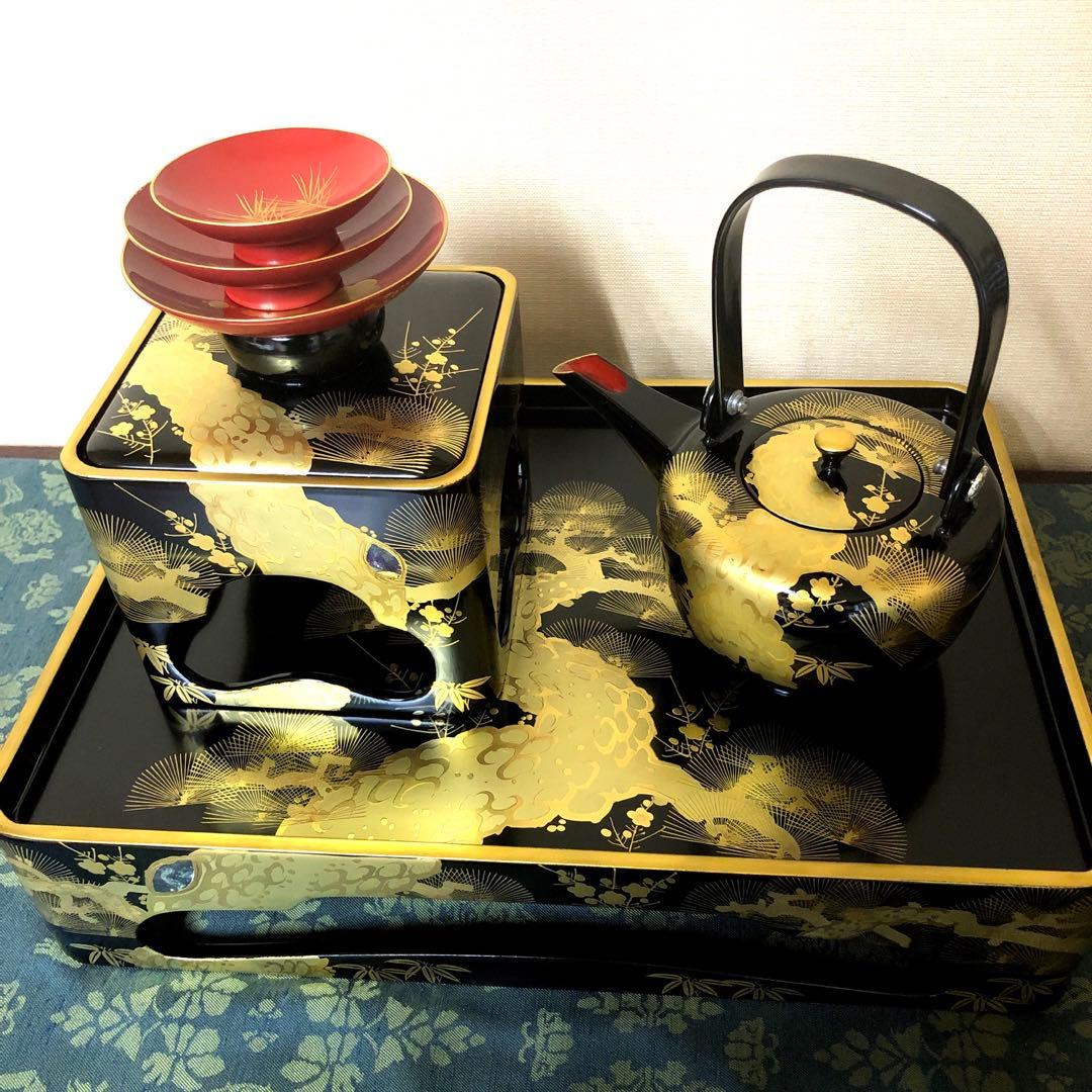 屠蘇器　蒔絵　木製漆器　工芸品　工藝品