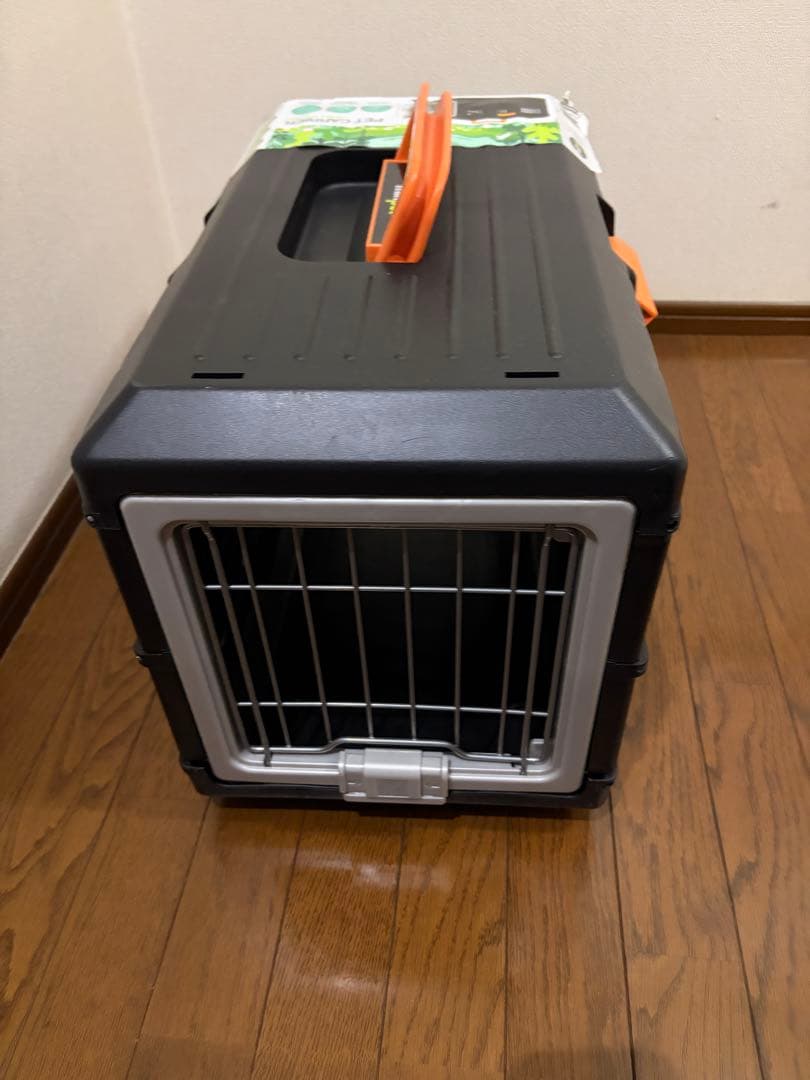 小型犬、猫用折りたたみ式プラスチックケージ
