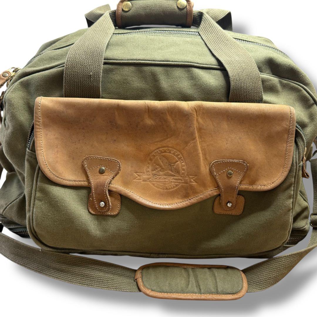 ★eddie bauer★ミリタリーボストンバッグ カーキグリーン 大容量