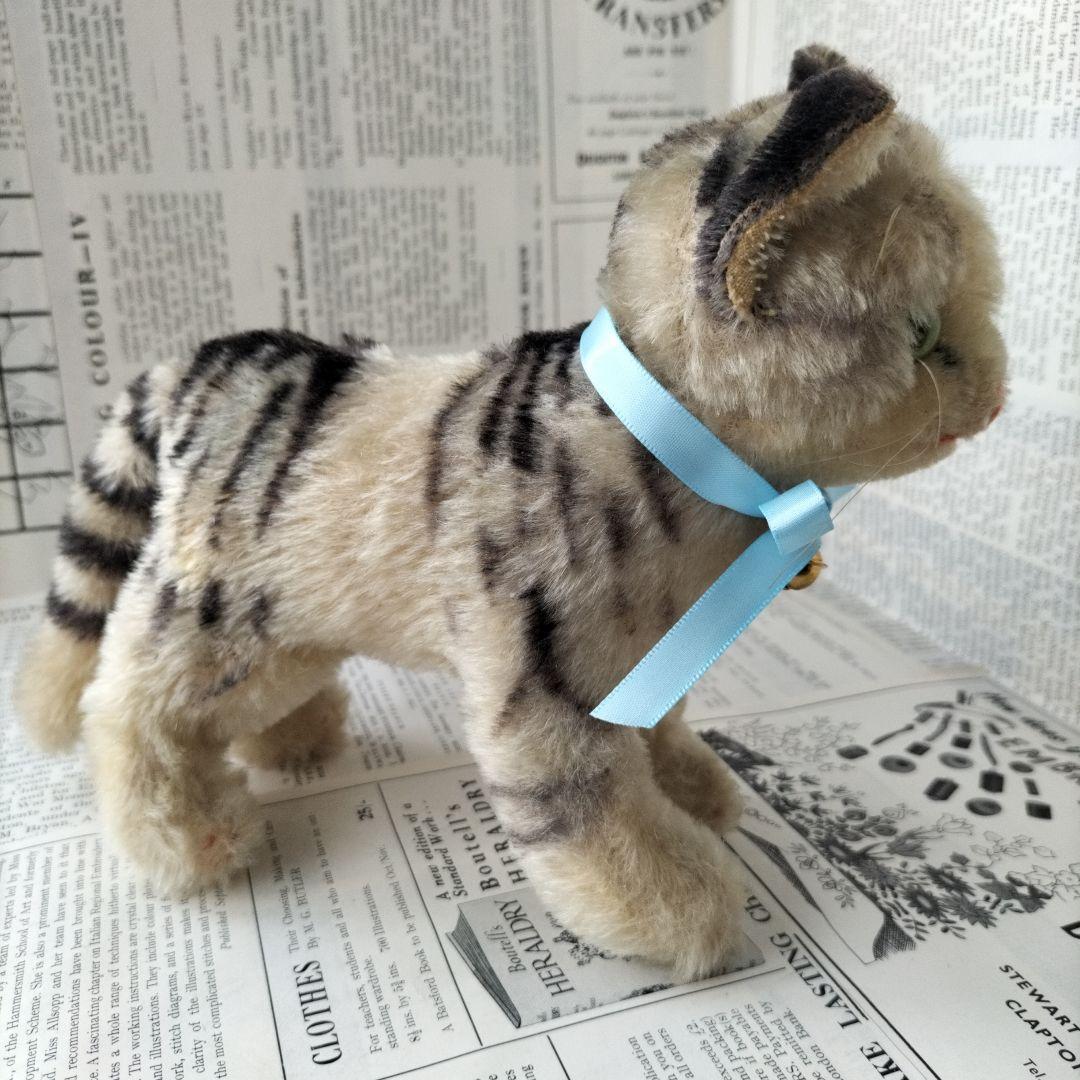 ビンテージ　シュタイフ　Tabby キャット　猫