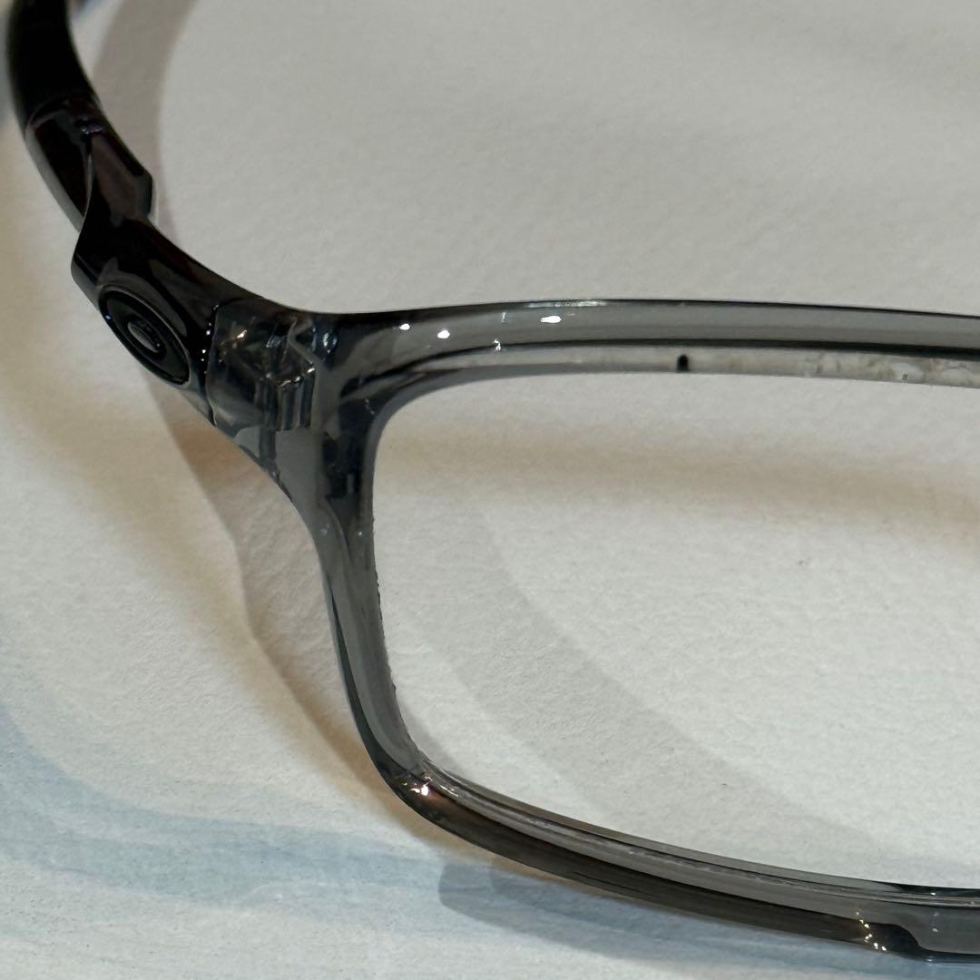 美品OAKLEYオークリークロスリンクゼロメガネフレーム度なしグレーシャドウ