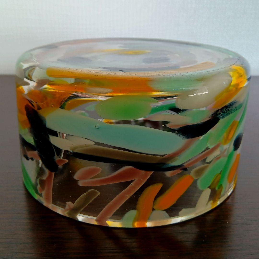 岩田藤七作 蒼風好み 硝子花器 昭和28(1953)年作品 専用箱入り