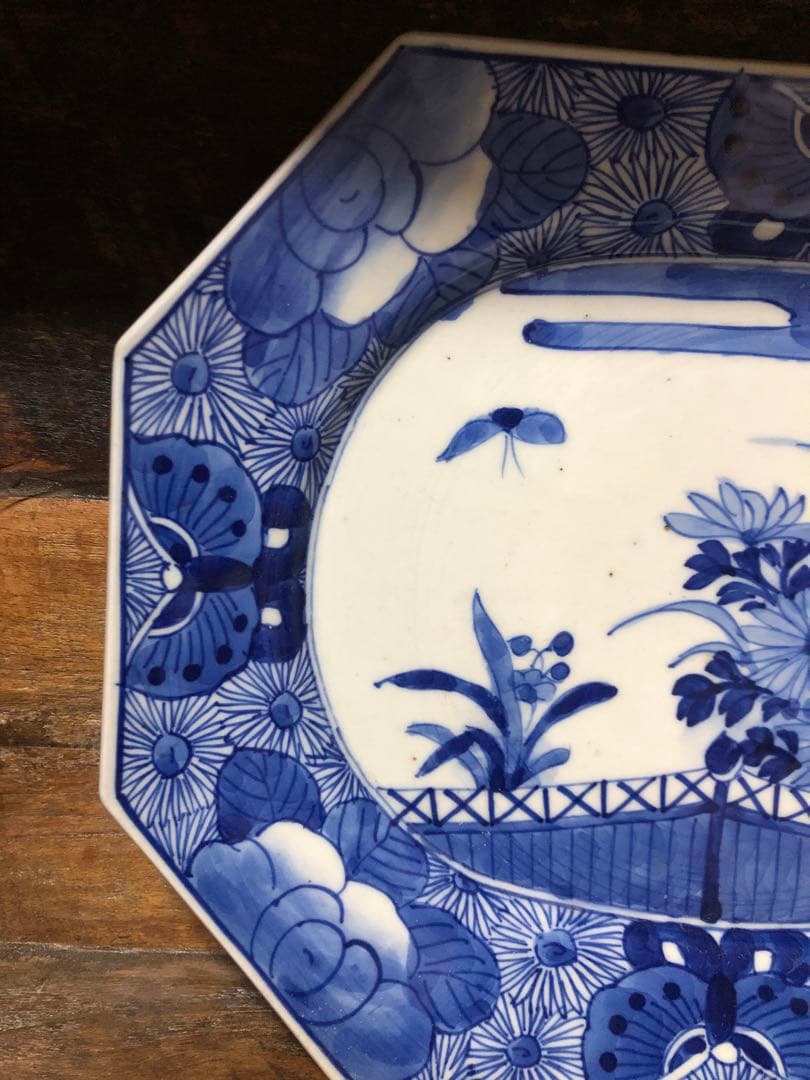 時代磁器　花　蝶