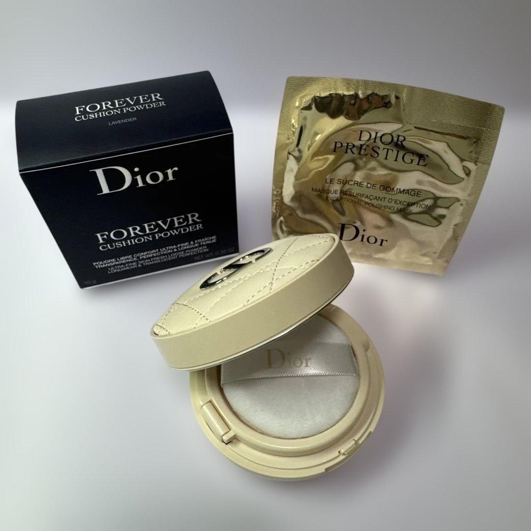 Dior フォーエバークッションパウダー　おまけ、本体、リフィル付　ラベンダー