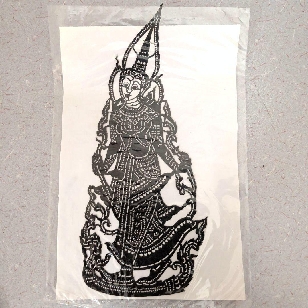 タイの神様　水牛の皮 切り絵　5枚