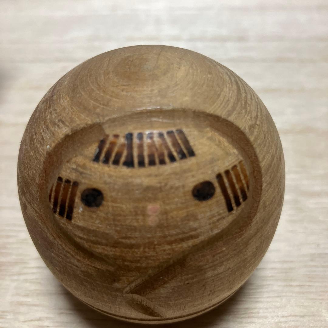 E-壁 村上けん一 こけし 幸福だるま 木製 置物 創作こけし 民芸品 伝統工芸