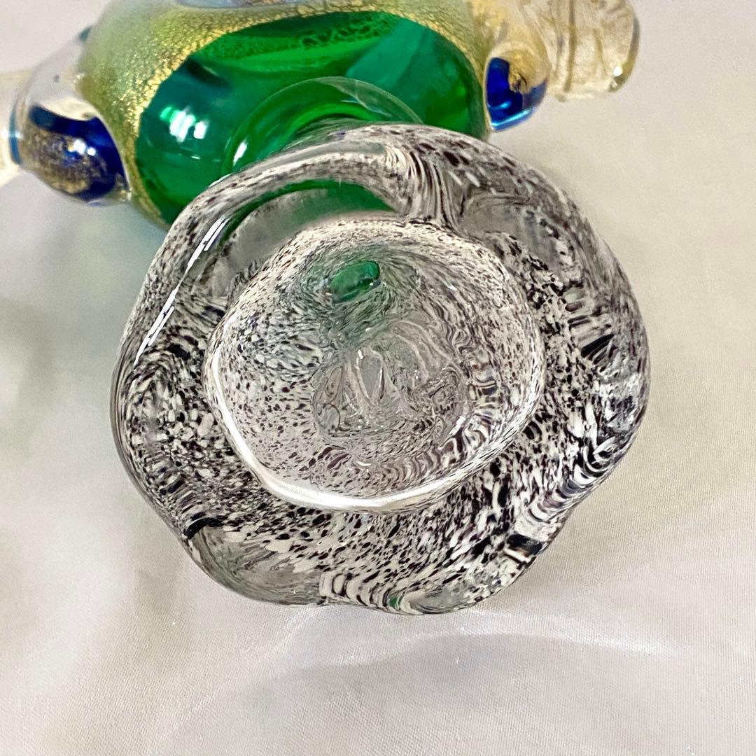琉球ガラス ガラス 花瓶 一輪挿し 金彩 ハンドクラフト