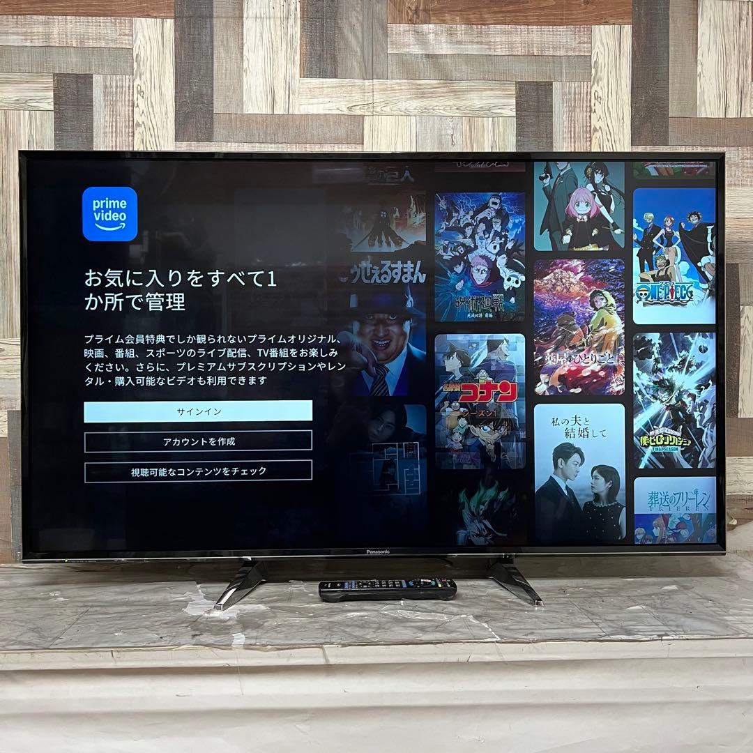 全国送料込❣️パナソニックVIERA55V型4K液晶テレビ動画アプリ多数搭載