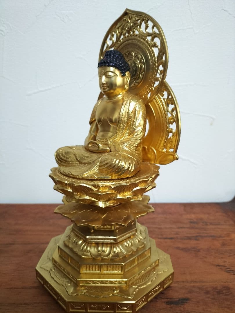 鍍金 禅宗 曹洞 臨済 釈迦牟尼仏 仏像 20cm