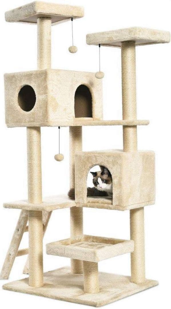 新品 アマゾンベーシック キャットタワー XL 2部屋