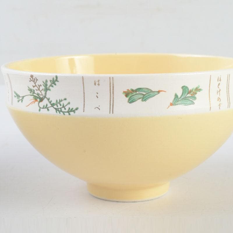 茶道具　京焼　春七草文　数茶碗　十客　V　9951A