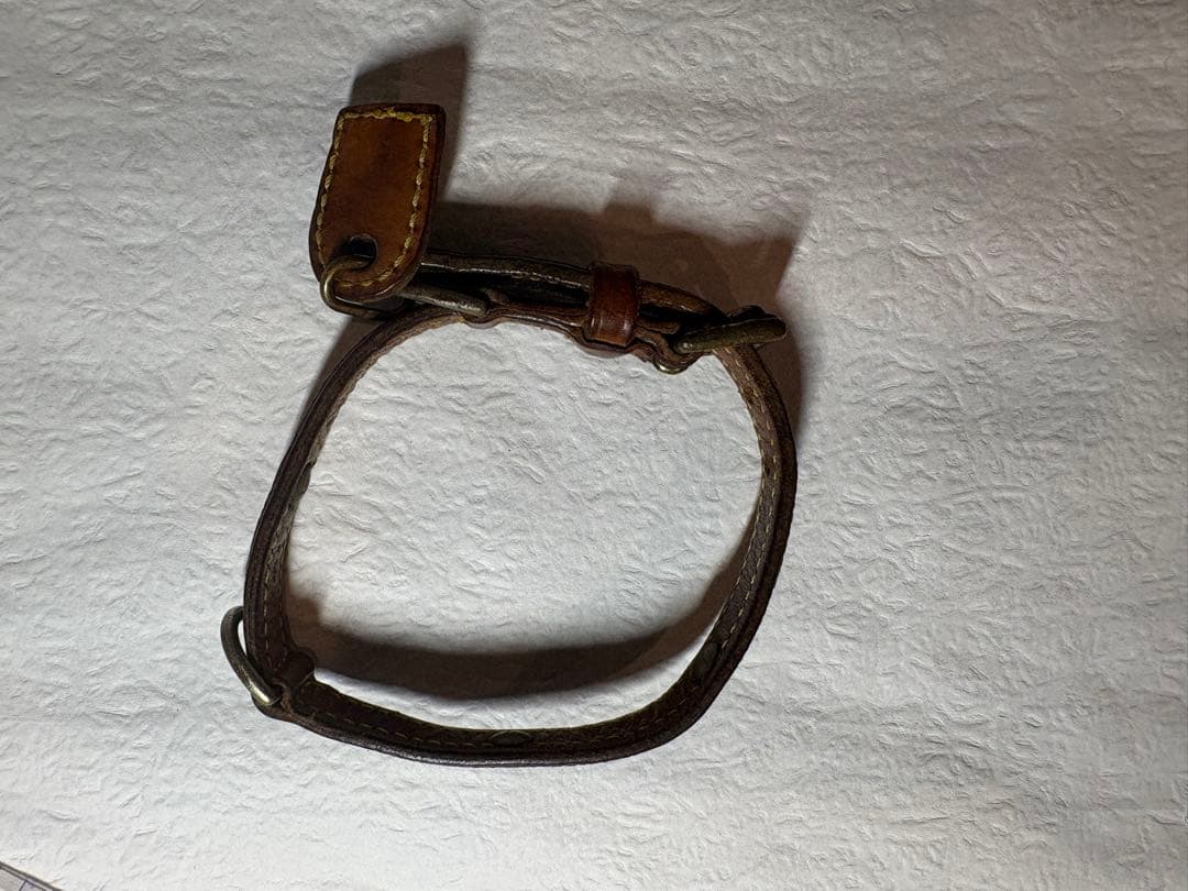 LOUIS VUITTON モノグラム ブラウン首輪 約34cm