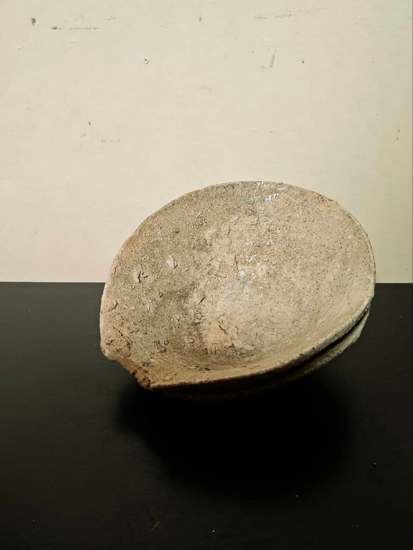 古常滑くっつき山茶碗　鎌倉時代　発掘品　自然釉　窯変　花呼ぶ器　古美術