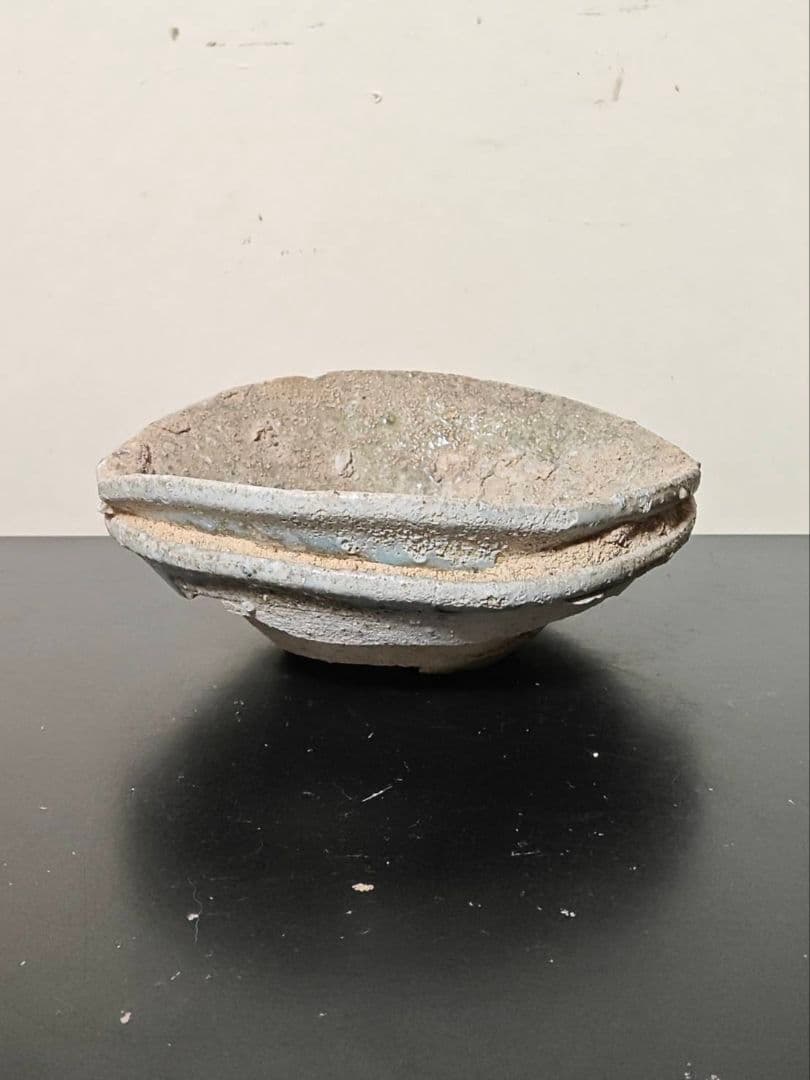古常滑くっつき山茶碗　鎌倉時代　発掘品　自然釉　窯変　花呼ぶ器　古美術