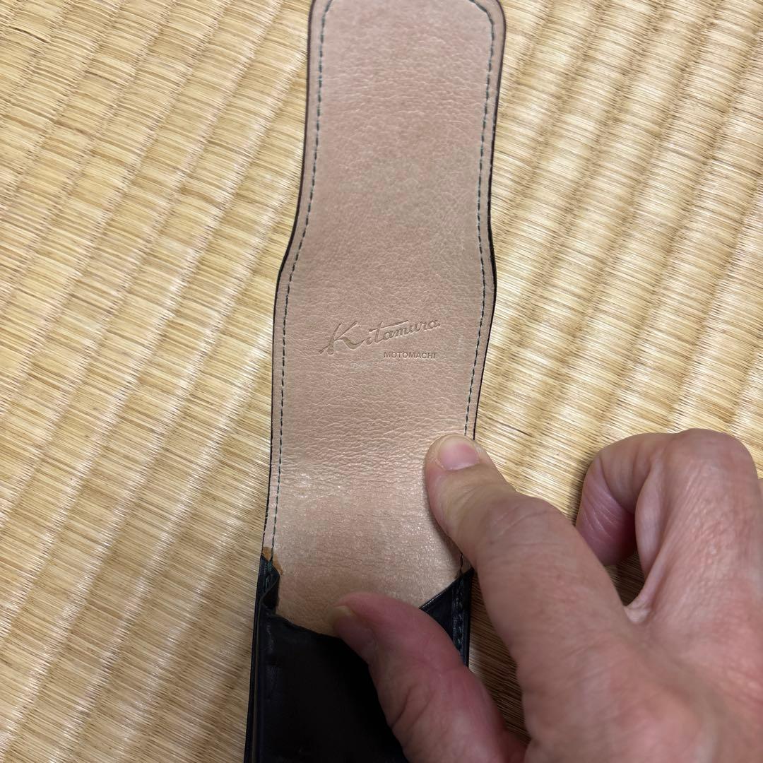 Kキタムラ黒 レザー ペンケース