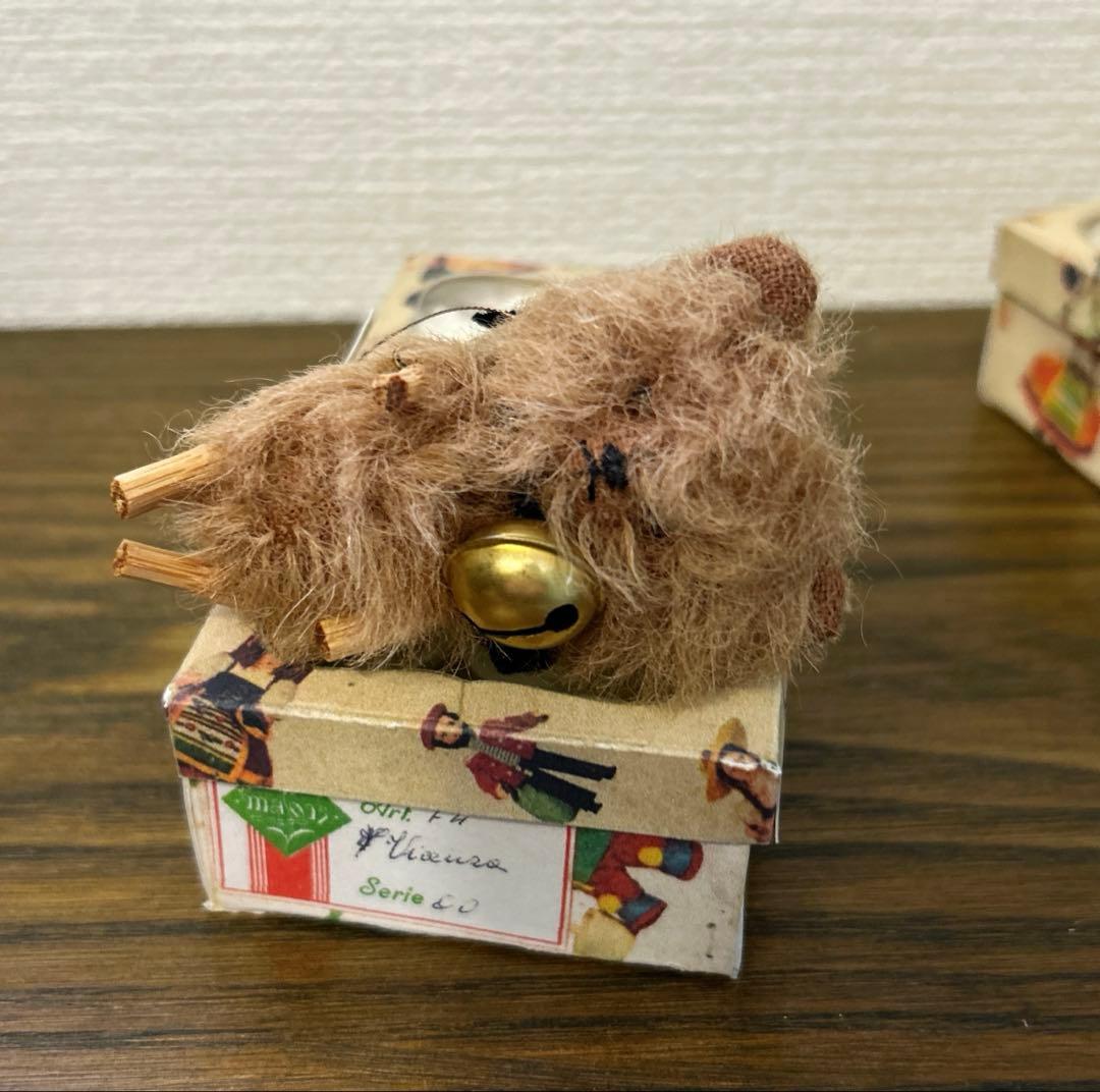 野ばら社　ぬいぐるみ　テディベア　ミニチュア　アンティーク風BOX