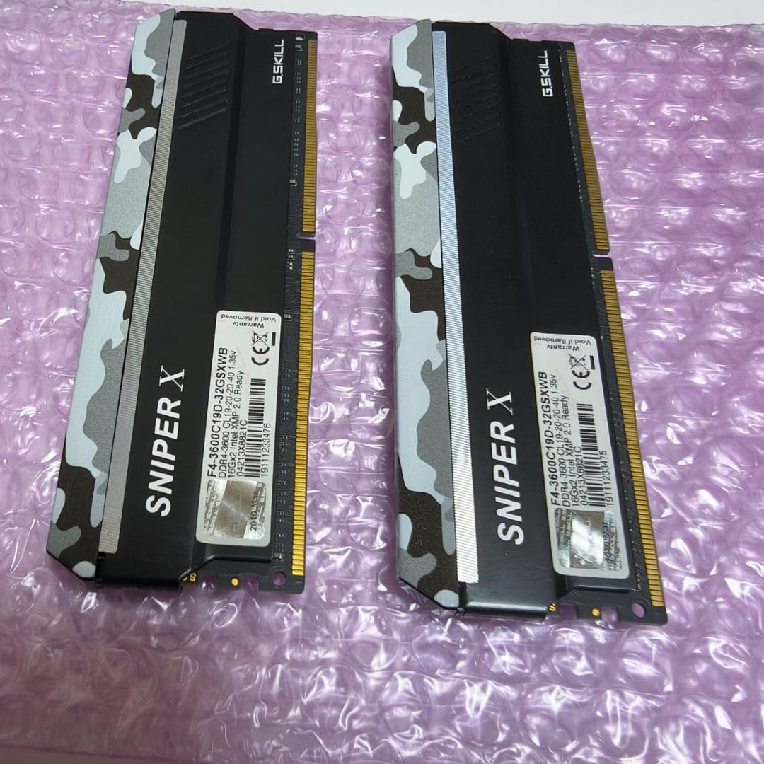 【32GB】G.Skill F4-3600C19D-32GSXWB 16GB2枚
