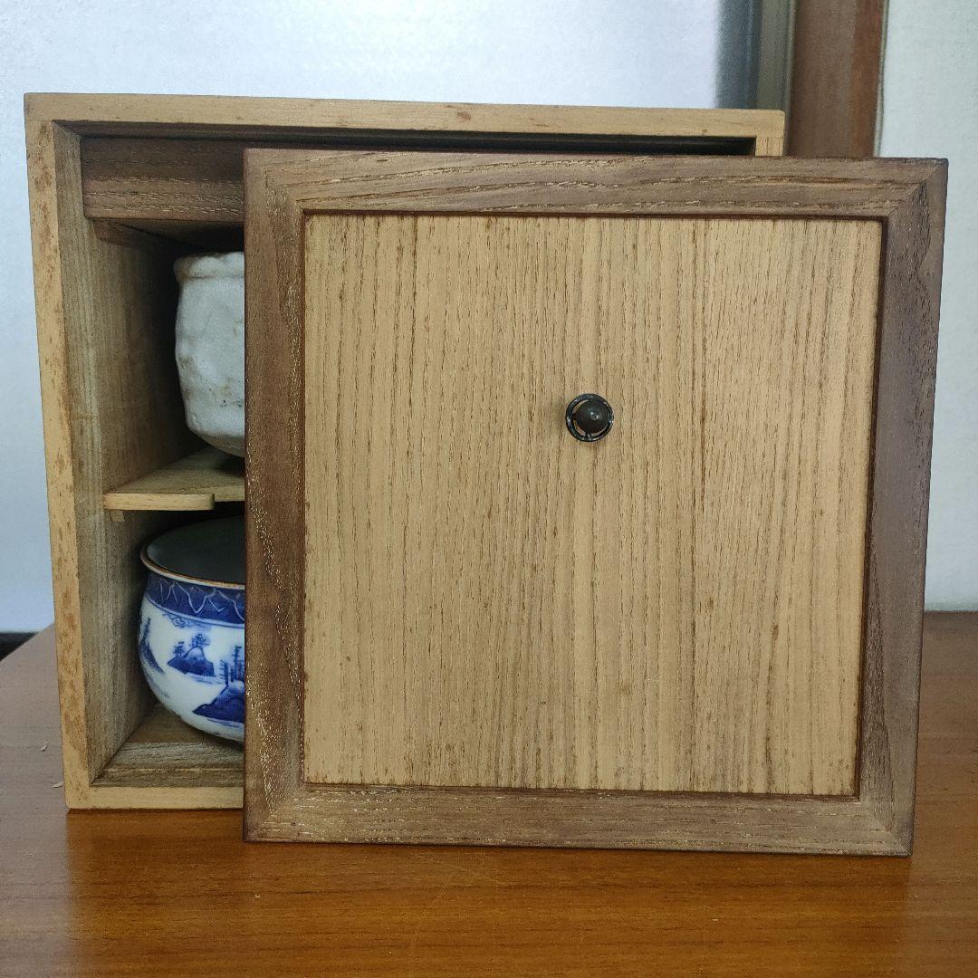 茶道具入れ　お点前セット　色紙箱　茶碗　建水　棗　茶筅　茶杓　懐紙【T-9】