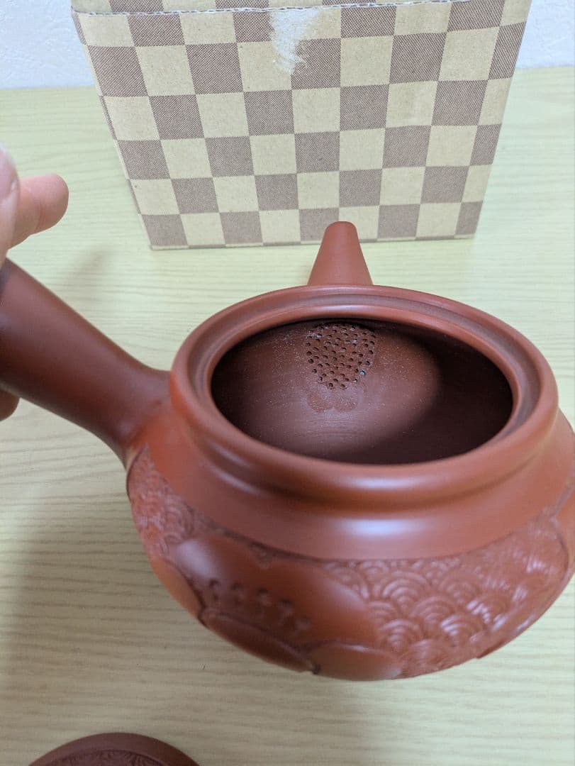 常滑焼 石仙作　朱泥急須