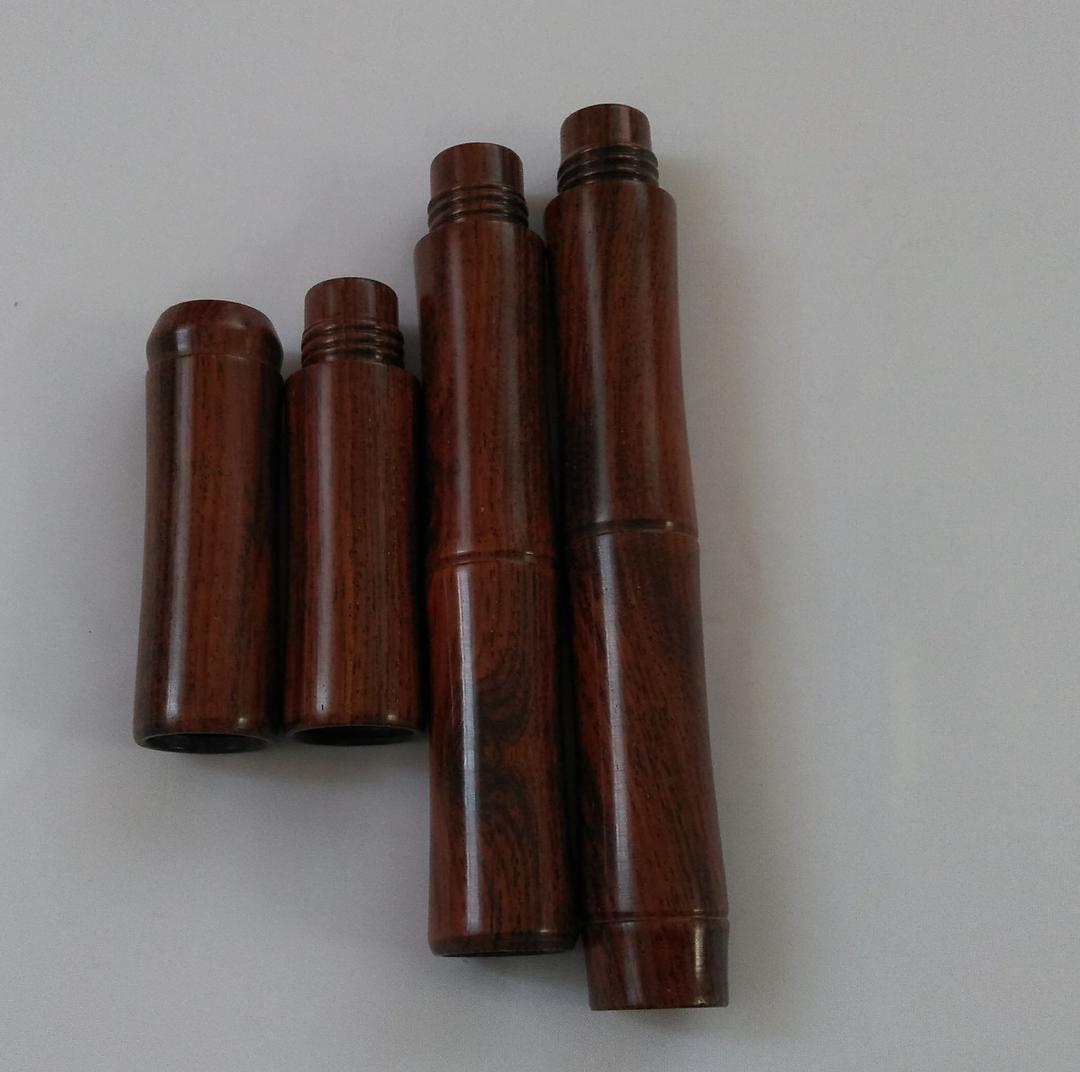 (値下げしました1)黒檀自在型携帯線香筒(竹様)