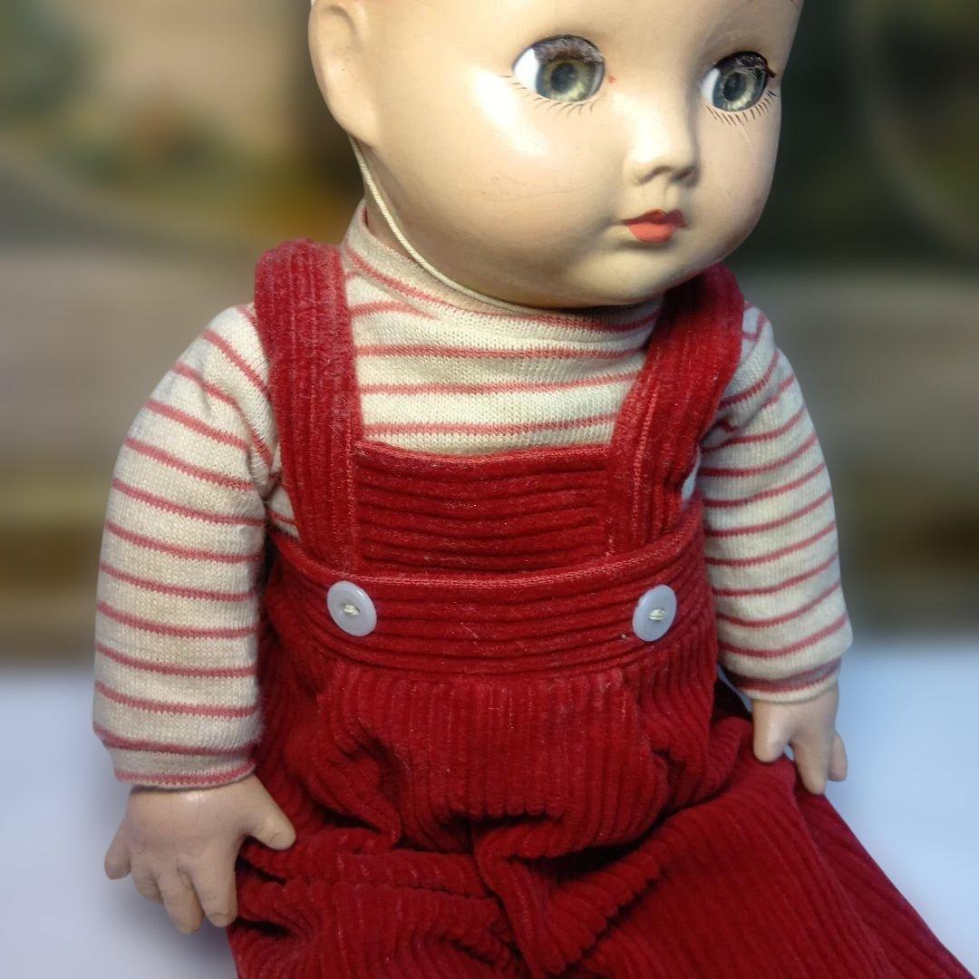 ♥元気な男の子のヴィンテージ　コンポジションドール♥