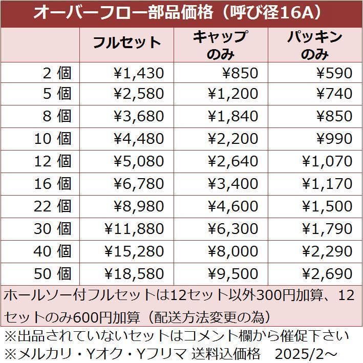 オーバーフロー加工用流出防止キャップ30個 16A継手用 メダカ飼育ケースに