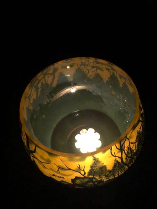 花瓶の【湖水風景文花器】インテリアにとても素敵でゴージャス‼️31万→