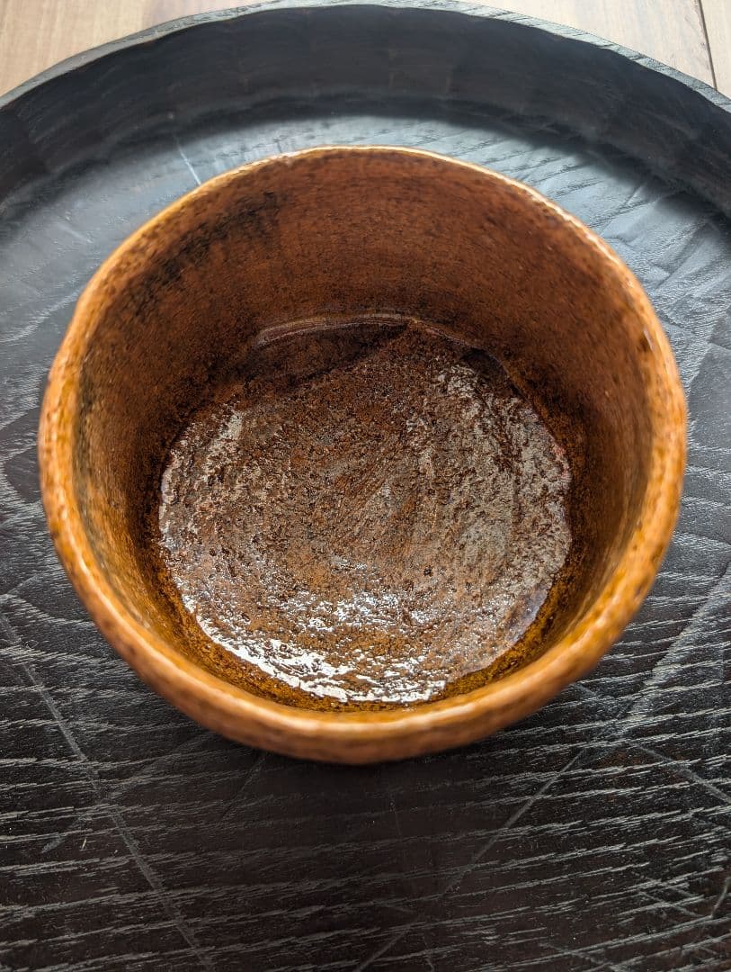 大樋焼　茶碗　春日山窯　開発文明作　共箱、布あり