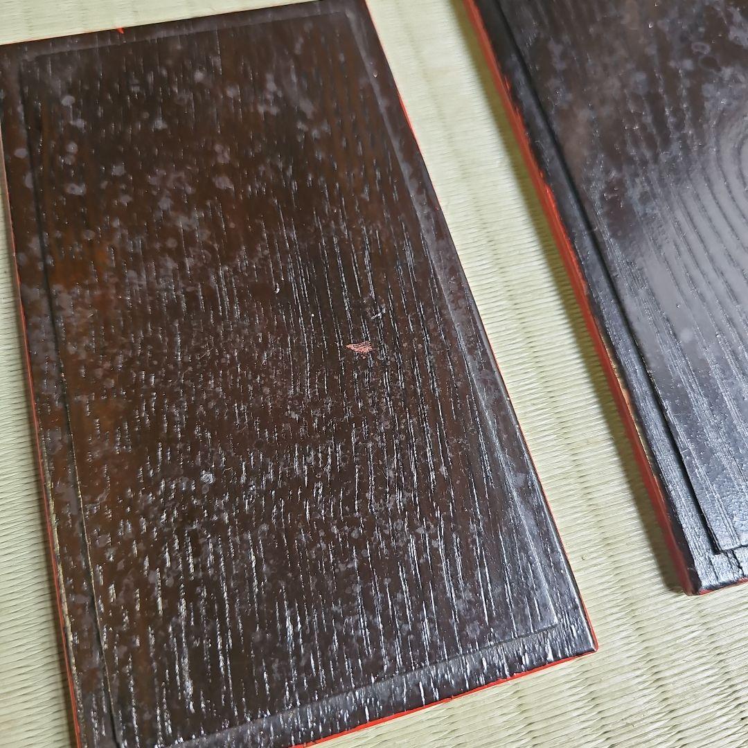 明治ロマン/1870年物】戦前物 漆塗り弁当箱 漆器 膳の箱10客 誂へ箱 共箱