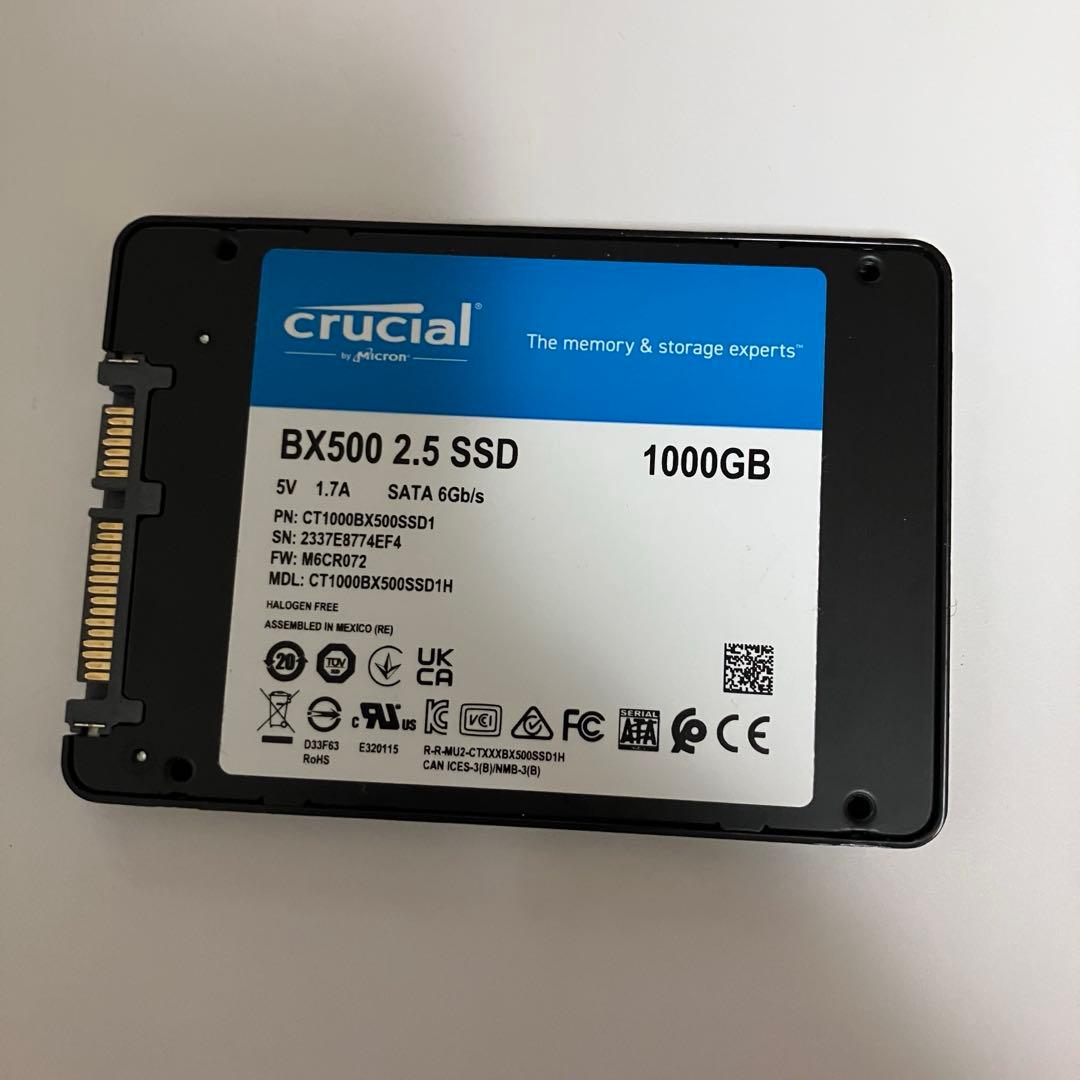 ⑩ crucial 1TB 1000GB 2.5インチ SATA SSD